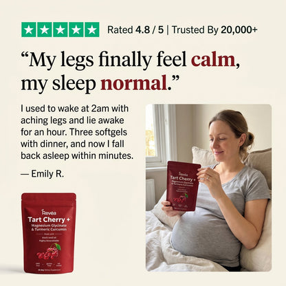 Customer review – Emily R. – Revéa Tart Cherry + Magnesium Softgels