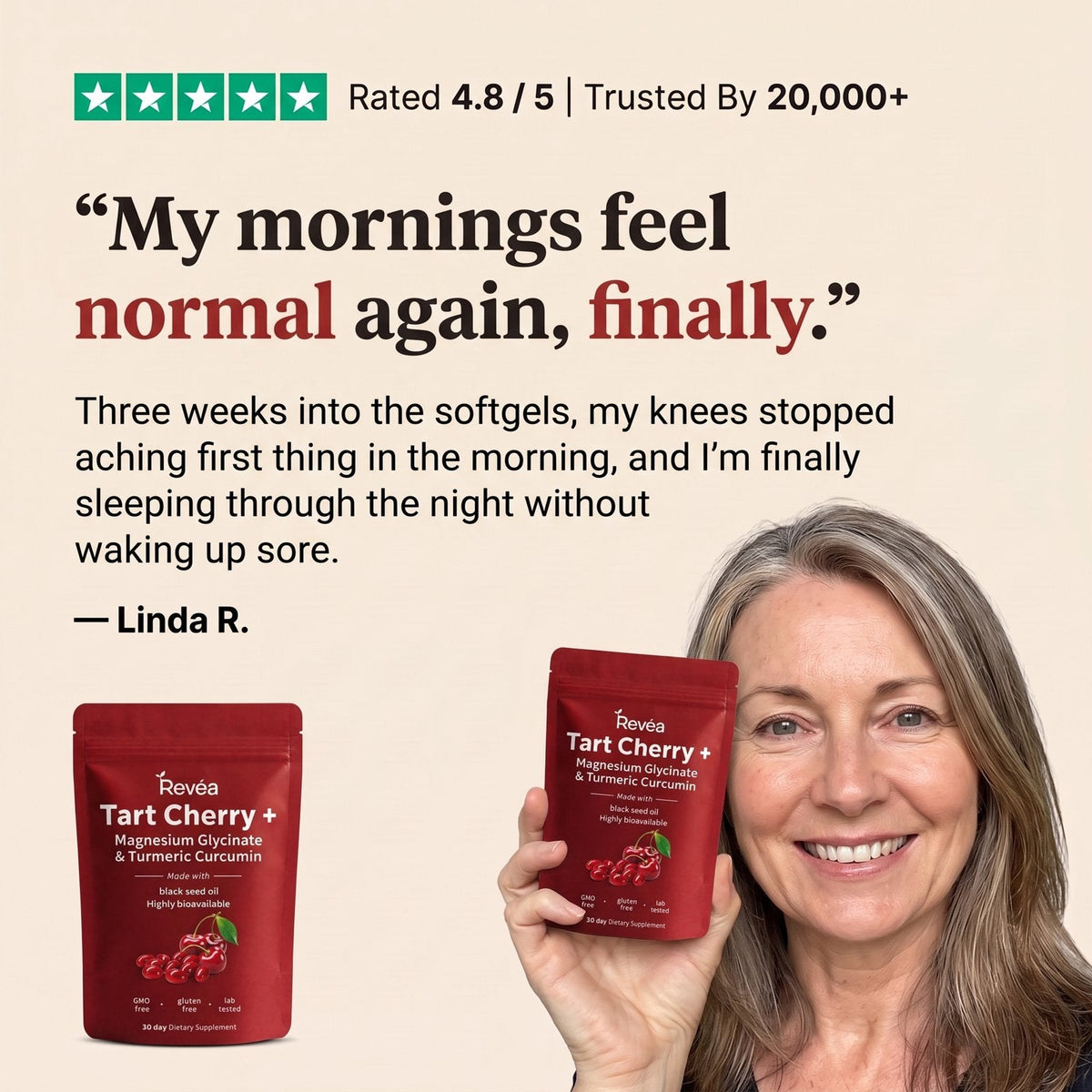 Customer review – Revéa Tart Cherry Softgels